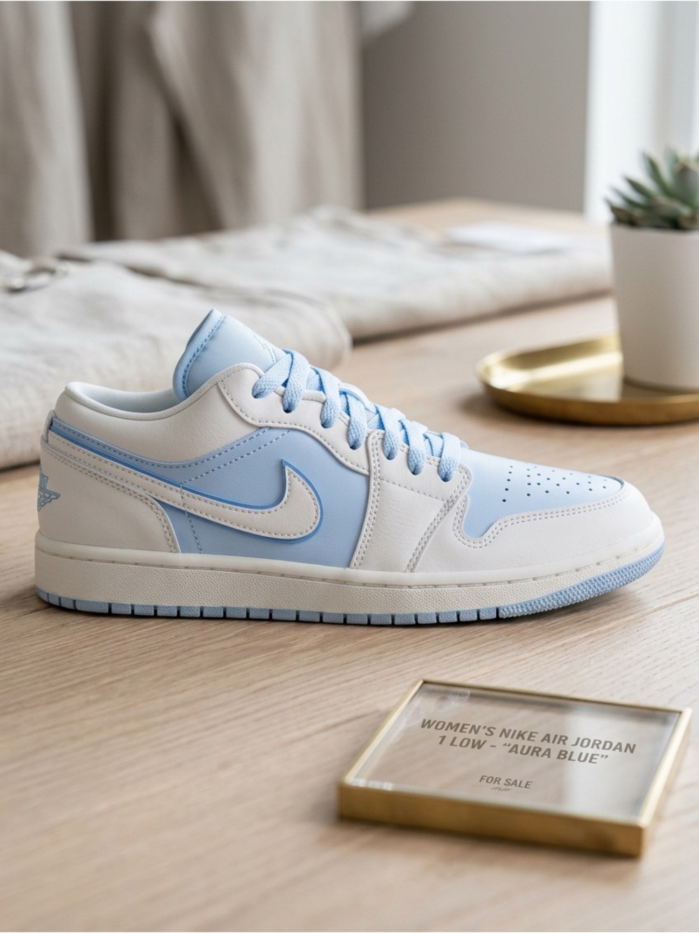 NIB Nike Air Jordan 1 Low SE 'Reverse Ice Blue' UNC DV1299-104 Women's Size 7